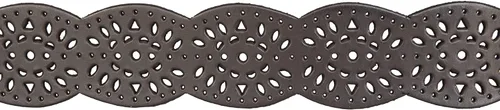 Vista 5 de Lucky Brand Cinturón de cuero perforado cónico para mujer con hebilla de arnés