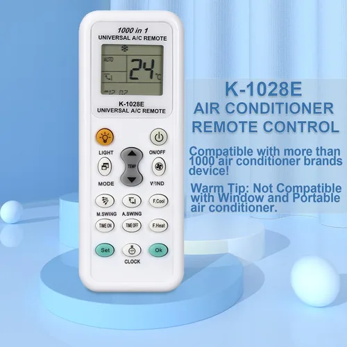 Vista 2 de K-1028E Control remoto universal de aire acondicionado para LG, Midea, Fujitsu, Panasonic, Samsung Air Condition, 1000 en 1 controlador de A/C