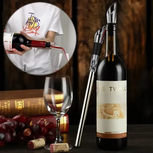 Vista 4 de Enfriador de vino pequeño enfriador de vino 3 en 1 de acero inoxidable enfriador de botellas de vino enfriadores de vino sin hielo para botellas