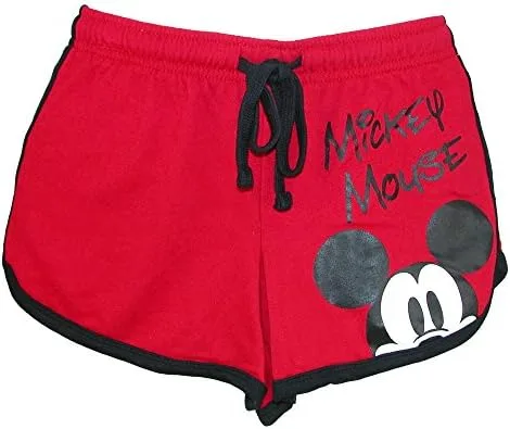 Vista 3 de Disney Pantalón corto Mickey Mouse Peeking para niñas jóvenes Rojo
