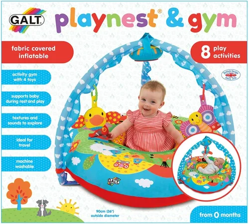 Vista 8 de Galt Juguetes, Playnest & Gym - Granja, Centro de actividades para bebés y asiento de piso