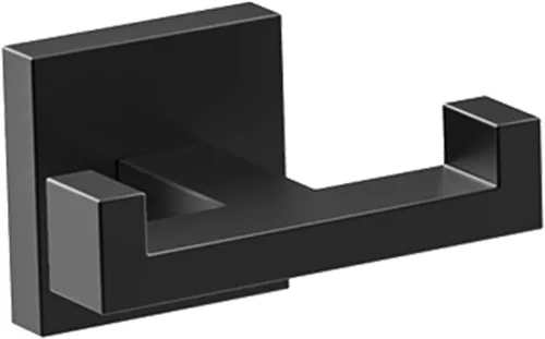 Vista 13 de BOZWELL Ganchos dobles para toallas para baño, montaje en pared de níquel castrado, estilo cuadrado simple y moderno, gancho para bata y abrigo