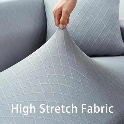 Vista 2 de Konsilsa Funda de sofá modular de alta elasticidad, fundas de sofá lavables de jacquard suave con parte inferior elástica, protector de muebles