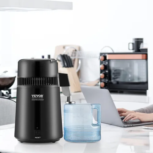 Vista 8 de VEVOR Destilador de agua, destilación de agua pura de 4 l/1.05 galones para encimera del hogar, máquina de agua destilada de 750 W, destilador
