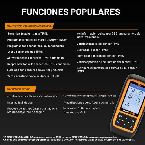 Vista 3 de GEARWRENCH Herramienta universal de programación y diagnóstico TPMS