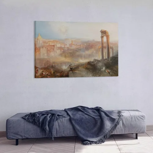 Vista 4 de LEES TOSS J.M.W. Turner Modern Rome - Póster de lienzo de Campo Vaccino para decoración de dormitorio, paisaje deportivo, oficina, habitación