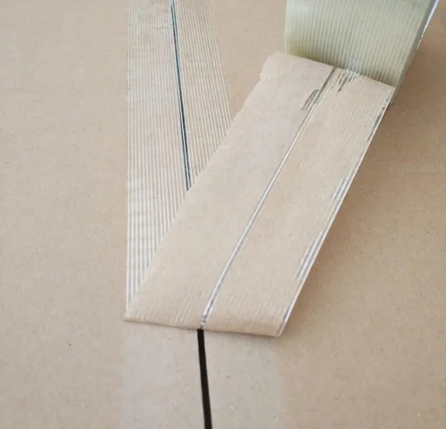 Vista 4 de BOMEI PACK Paquete de 6 cintas de embalaje reforzadas, 5.5 mil 2 pulgadas x 60 yardas, cinta de embalaje adhesiva de fibra resistente