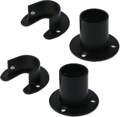 Vista 12 de 4 piezas de 2.008 in/2 pulgadas de diámetro de acero inoxidable para armario de armario de armario soporte de extremo de zócalo de soporte, soporte