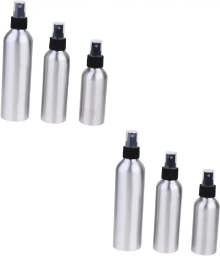Vista 5 de DOITOOL 2 sets 1.0 fl oz/1.7 fl oz/3.4 fl oz botella de perfume de aluminio boquilla de pulverización fina botella de viaje recargable 3 unids* 2