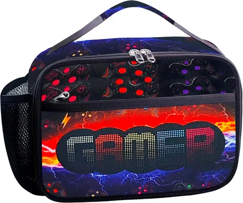 Vista 12 de RLGPBON Lonchera para Niños, Lonchera con Aislamiento Térmico para Niños y Niñas, Bonita Bolsa de Almuerzo y Lonchera Reutilizable para Niños