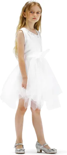 Vista 6 de K KomForme Mary Jane - Zapatos de vestir para niña, con purpurina de 1.5 pulgadas, tacón bajo, para boda, fiesta, princesa, zapatos para niños