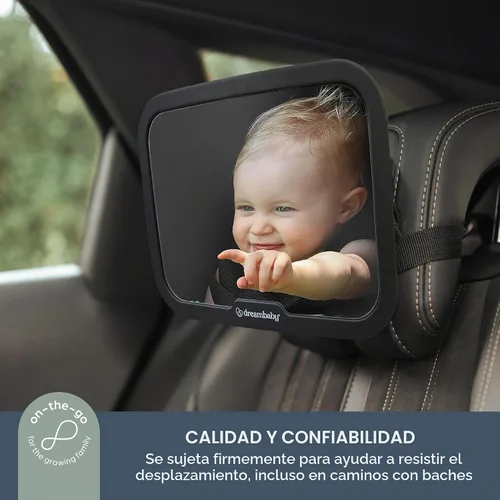 Vista 4 de Dreambaby Espejo de coche para bebé, espejo retrovisor, ajustable en 360°