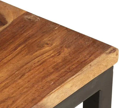 Vista 8 de Mesas nido, mesa de centro única, pequeña mesa de centro elevada adecuada para sala de estar, balcón, oficina, sala de estar familiar, 2 piezas