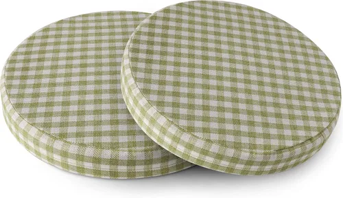 Vista 29 de OVOV Cojines redondos antideslizantes para sillas de comedor de 16 pulgadas Verde salvia