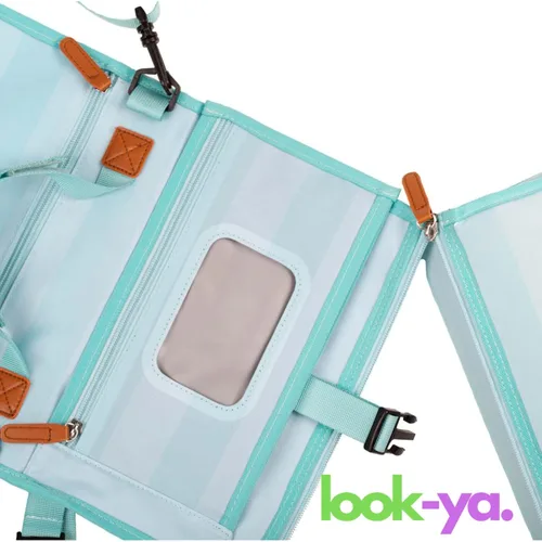 Vista 7 de LOOK-YA Cambiador de pañales portátil, cambiador portátil para niñas y niños recién nacidos, cambiador de bebé con bolsillo inteligente