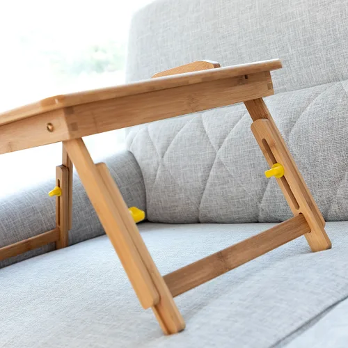 Vista 9 de Mesa Plegable Auxiliar de Bambú Lapwood InnovaGoods