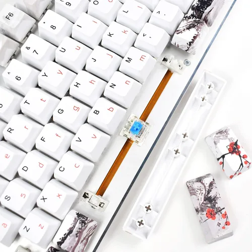 Vista 4 de MOLGRIA Juego de 110 teclas para teclado mecánico de tamaño completo, perfil PBT OEM, estilo japonés con extractor de teclas para Cherry MX Plum