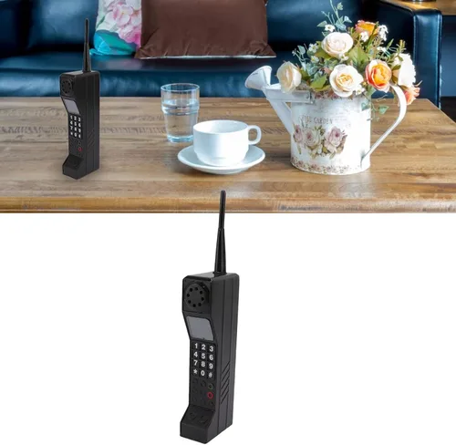 Vista 4 de Estink Adorno retro de ladrillo para teléfono celular, modelo retro de teléfono celular a la antigua, adorno de modelo de teléfono celular, adorno