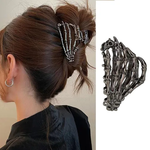 Vista 9 de ROMODIYA Pinza para el pelo de araña, clip de metal negro con diseño, accesorios para el cabello para cabello fino/grueso, gran agarre fuerte