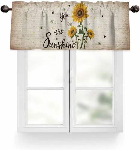 Vista 10 de Cenefa de cortina con lazo rojo de Navidad para ventanas, sala de estar, cocina, baño, granja, bolas de Navidad de acuarela con diseño de bayas