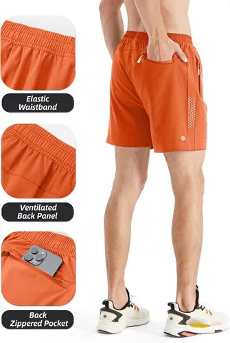 Vista 4 de Pantalones cortos deportivos para hombre, pantalones cortos de entrenamiento para correr, tenis, gimnasio, 5, 7, 9 pulgadas, cómodos, ligeros, 3