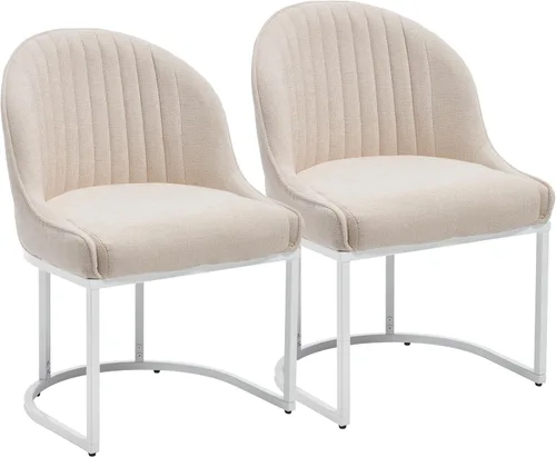 Vista 13 de Juego de 2 sillas de comedor de terciopelo, sillas de comedor tapizadas con patas de metal dorado, sillas auxiliares modernas para cocina, sillas