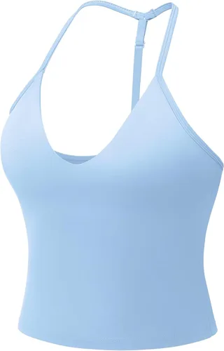 Vista 19 de YEOREO CoreFlex Impact Halter - Camiseta sin mangas para mujer Negro