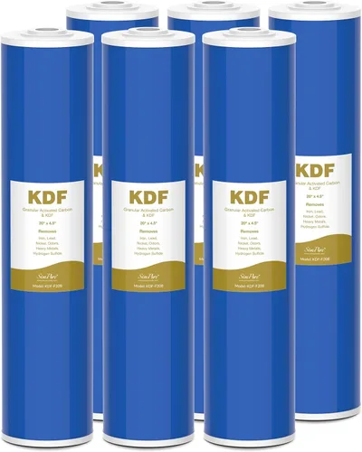 Vista 25 de SimPure Cartuchos de filtro de agua para toda la casa, 5 micrones, 10" x 4.5", CTO+GAC/KDF, juego de filtros de carbono y metales pesados de 2