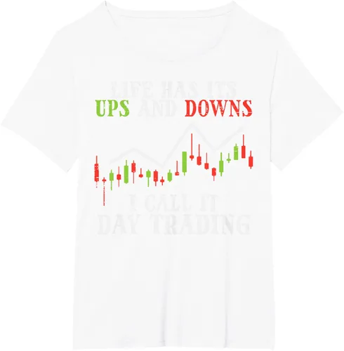 Vista 109 de Life Ups And Downs Day Trading Crypto Stock Market Trader T-Shirt, Negro