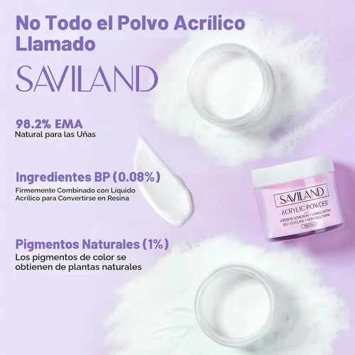 Vista 3 de Kit de uñas acrílicas SAVILAND con taladro: juego profesional de polvo acrílico de 0.5Oz transparente/blanco/rosa y líquido de 50ml con taladro