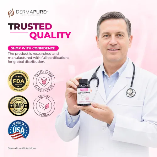Vista 5 de DermaPure+ - Combo completo para el cuidado de la piel – Blanqueamiento de glutatión y suplementos antienvejecimiento NMN, apoyan la piel juvenil