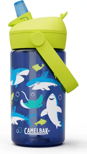 Vista 8 de CamelBak Thrive Kids - Válvula de mordida con popote para niños, botella de agua Tritan Renew Airplane Bandits, 14 onzas Easy Drinking Kids Can