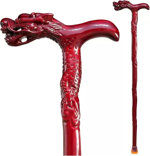 Vista 10 de Bastones de dragón para hombres, bastones de madera hechos a mano para hombres y mujeres, resistentes hasta 500 libras, exquisito palo ergonómico