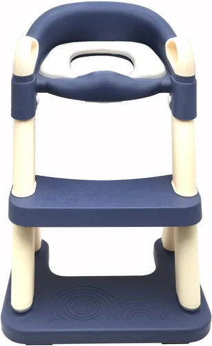 Vista 7 de Escalera de asiento de entrenamiento para niños pequeños, silla de inodoro con escalón más ancho, entrenador de baño para niños pequeños