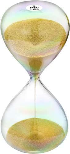 Vista 27 de Reloj de arena con temporizador de arena de 1 minuto con arena de color marrón, reloj de arena grande de 1 minuto, reloj de arena de 1 minuto