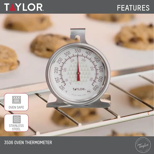 Vista 8 de Taylor Termómetro para horno de cocina con esfera grande de 2,5 pulgadas, analógico