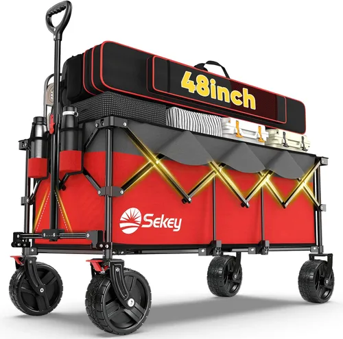 Vista 13 de Sekey Carro plegable extendido de 300 L, capacidad de 660 libras Gris