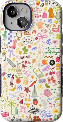 Vista 55 de Casely Funda para iPhone 14 Crayola Outside The Lines Marcador Crayola Compatible con MagSafe Diseño protector audaz
