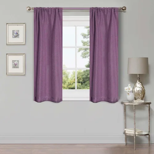 Vista 32 de BNM - Paneles de cortinas opacas para oscurecer la habitación, cortinas para cocina, dormitorio, oficina, ventanas de sala de estar, detalles
