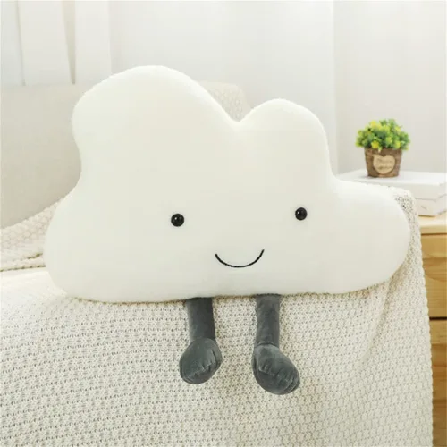 Vista 7 de Cloud Pillows - Almohada de felpa para el hogar, almohada decorativa de felpa para la cabeza del coche Rosa