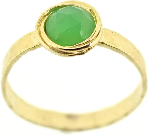 Vista 7 de Anillo de oro de piedras preciosas, anillo de piedra chapada en oro de 14 quilates, anillo de piedra apilable, anillo de oro de piedra pequeña