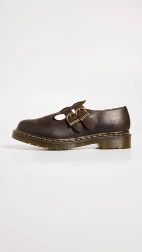 Vista 5 de Dr. Martens Mocasines Mary Jane 8065 para mujer, Crazy Horse marrón oscuro, 7 Medium US