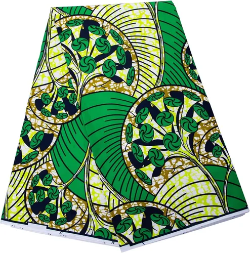 Vista 20 de BintaRealWax Tela africana de 6 yardas de tela tribal con estampado de cera vintage Ankara para coser vestido de fiesta