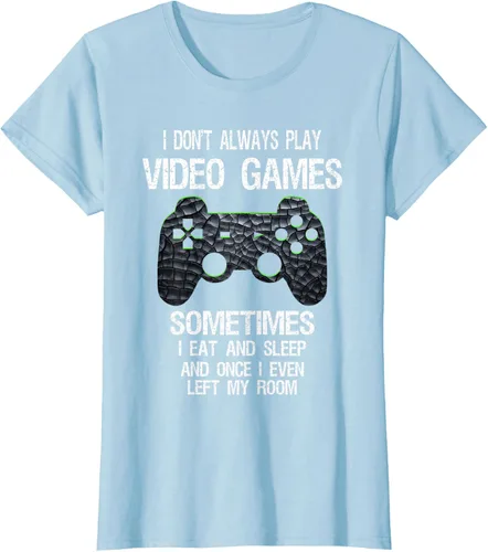 Vista 32 de Funny Gamer Video Games - Camiseta para niños y adolescentes, ajuste clásico, color negro, mezcla de algodón, Negro