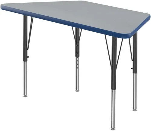 Vista 55 de Correll Mesa rectangular de actividades para el aula de 24 x 48 pulgadas, altura ajustable (19 a 29 pulgadas), parte superior de granito gris, borde