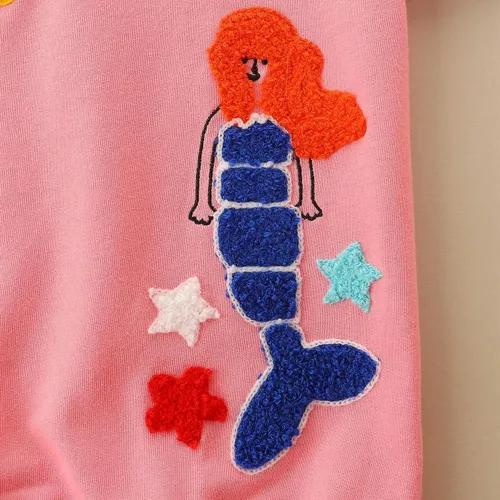 Vista 4 de Bumeex Ropa de sudadera para niña pequeña, ropa navideña de algodón con cuello redondo