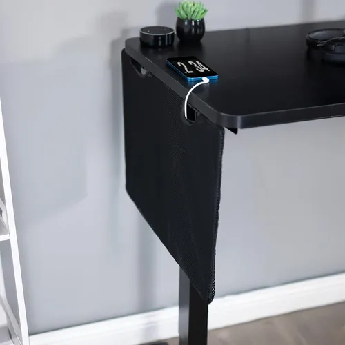 Vista 9 de VIVO Negro 24 pulgadas Manga de organización y gestión de cables debajo del escritorio con privacidad, sistema de panel de kit ocultador de cables