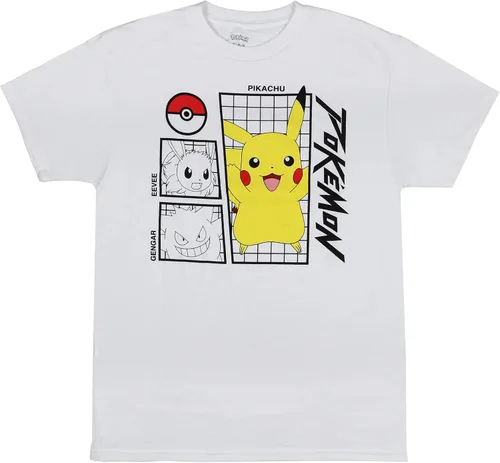 Vista 4 de Mad Engine Pokemon Pikachu Eevee and Gengar - Camiseta para hombre