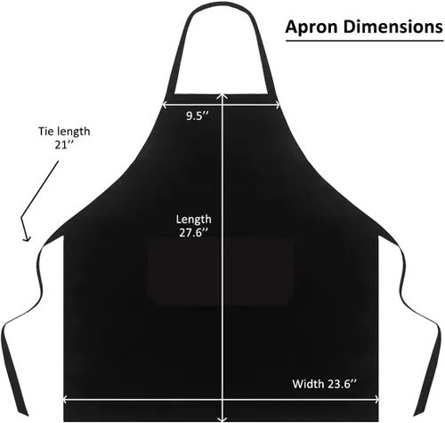 Vista 4 de Delantal con babero negro para mujeres, hombres, adultos, chef, paquete de 12 delantales de cocina a granel con bolsillos para cocinar, hornear