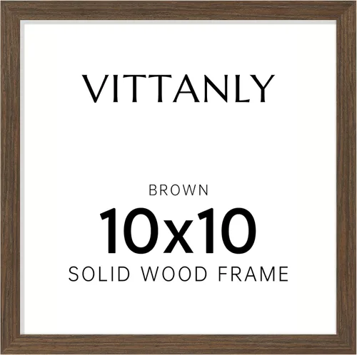 Vista 229 de Vittanly - Marco de fotos de 4 x 6 pulgadas de madera maciza con plexiglás, incluye paspartú de 3,5 x 5, para colgar en la pared o poner sobre una